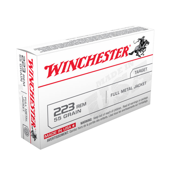 Bala  WINCHESTER  .223Rem FMJ 55gr #USA223R1L/USA223R1K
