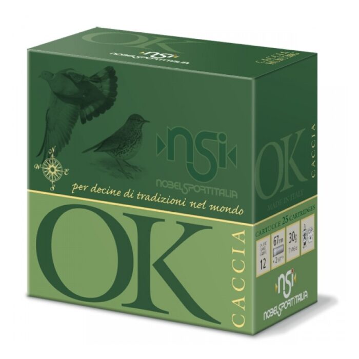 Cartucho  NOBEL  OK Calibre 12x67  #  4  30g